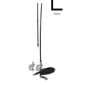 Accessories Unlimited Accessories unlimited AUMM22-W 2 ft. Dual Mirror Mount CB Antenna Kit with 3 Way Bracket - White AUMM22-W